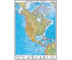 America de Nord. Harta fizica. 1400x1000 mm
