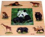 Tabla matrice cu puzzle ”Lumea animalelor”